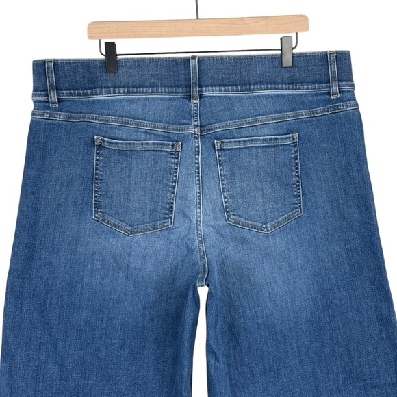 Spanx Jeans Womens 3X Plus Size Elastic Waist Pull On High Rise Wide Leg Stretch - Picture 6 of 9